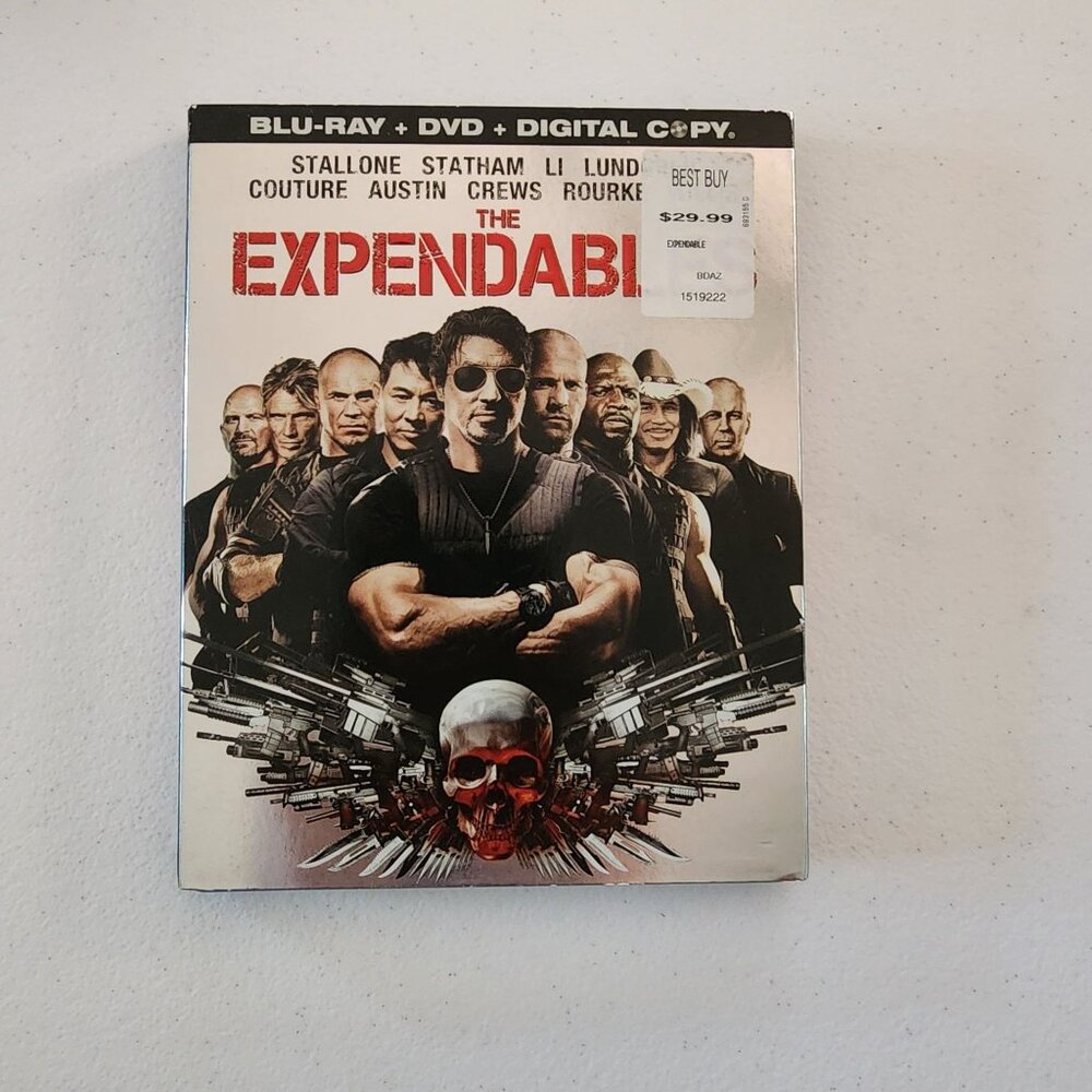 The Expendables Blu-Ray/DVD Combo Pack  Action-Packed Movie‎ 3 Disc Slip Cover